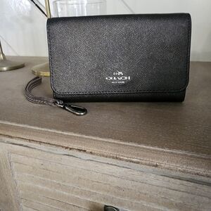 Coach Black Wristlet Wallet